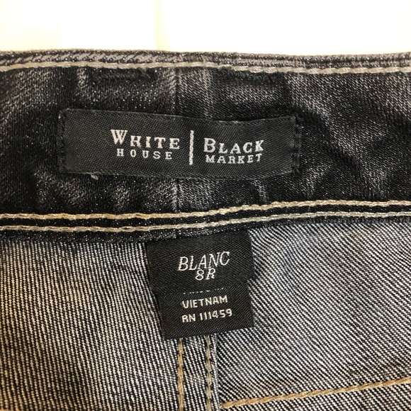 WHBM black Flare Denim Jeans size 8 - Picture 3 of 8